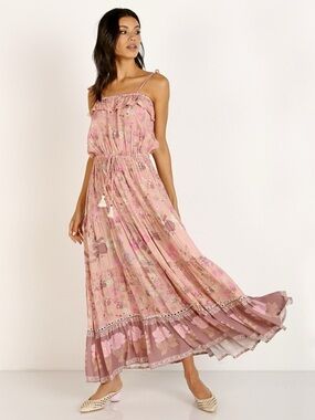 Spell & The Gypsy Wild Bloom Strappy Maxi Dress Small